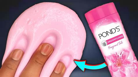 How To Make Slime With Ponds Powder At Home Youtube