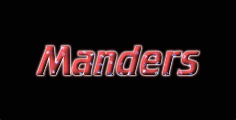 manders ロゴ フレーミングテキストからの無料の名前デザインツール