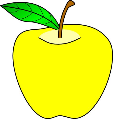 Yellow Apple Clip Art At Vector Clip Art Online Royalty