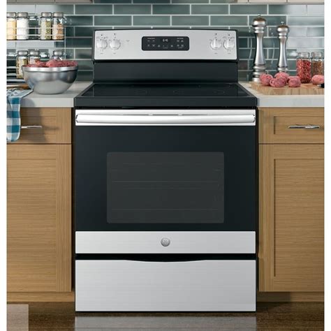 Ge 30 In 5 Element Free Standing Electric Range In Stainless Steel