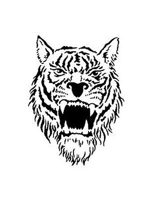 Tiger Head Stencil For Airbrush Tattoo Craft Art Ebay
