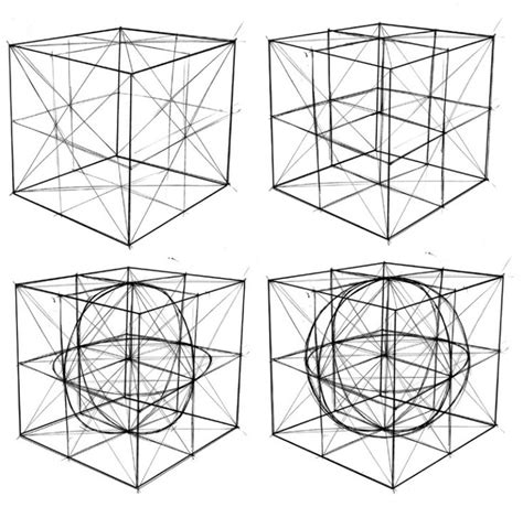 A Sphere Geometric Shapes Drawing Basic Sketching Perspective
