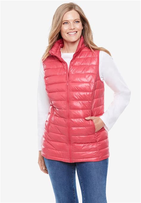 Packable Puffer Vest Plus Size Coats Fullbeauty Womens Puffer Vest