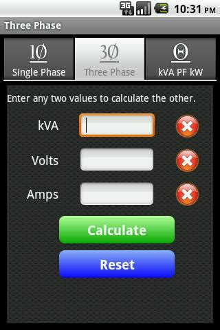 To find the amps, you use watt's law formula and work backwards. kVA Calculator - Android Apps on Google Play