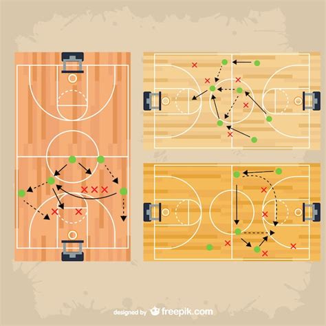Premium Vector Basketball Tactic Game Strategy Vector