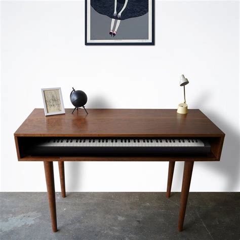 Solid Cherry Piano Keyboard Table Etsy Piano Table Piano Decor
