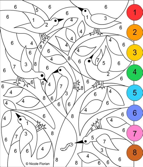 Free color by number printable pictures worksheets. Pin by ivana chavarria on matematica | Spring coloring ...