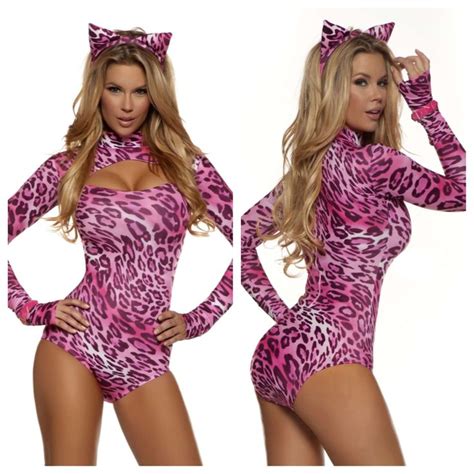 Sexy Pink Cheetah Costume Cheetah Costume Sexy Halloween Costumes