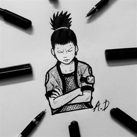 Naruto Sketch Shikamaru Uchiha Objects Male Sketch Drawings Pins