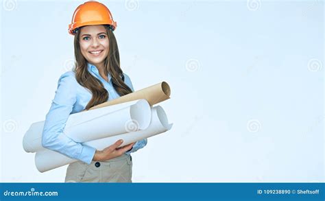 Smiling Business Woman Engineer Portrait Stock Photo Image Of Estate