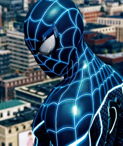 Electric Blue Spider Man Spiderman Marvel Spiderman Art Amazing