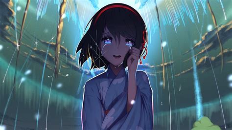 Chica Anime Llorando Triste Fondo De Pantalla De Anime X WallpaperTip