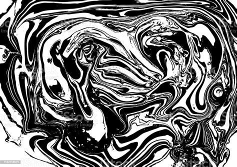 Abstract Vector Marble Background Black And White Ink Marble Texture