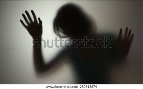 Shadowy Figure Behind Glass Stock Photo Edit Now 280815674