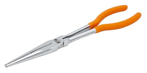 Extra Long Snipe Nose Pliers With Pvc Coated Handles And Fine Polish