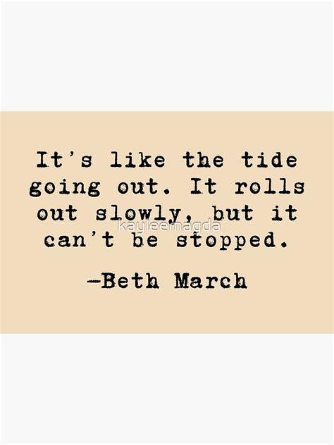 Like The Tide Going Out Beth March Little Women Sticker For Sale