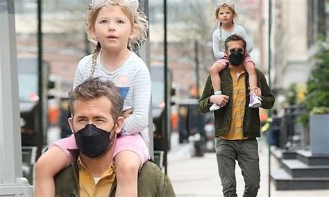 Ryan Reynolds Gives Daughter Inez A Ride On His Shoulders While Taking