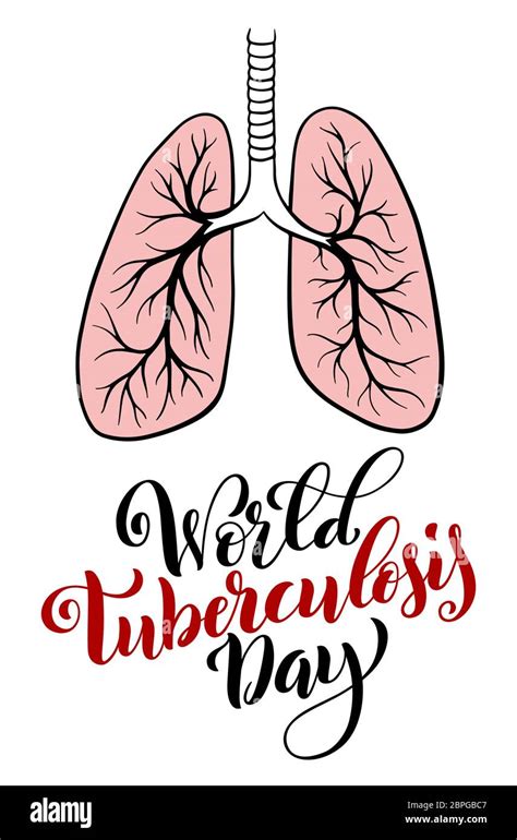 World Tuberculosis Day March 24 Template For Poster With Handdrawn