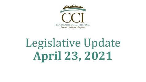 legislative update april 23 2021 youtube