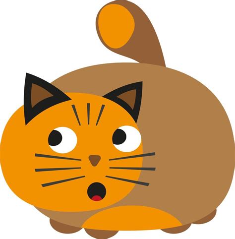 Frightened Cat Illustration Vector On A White Background 13609788
