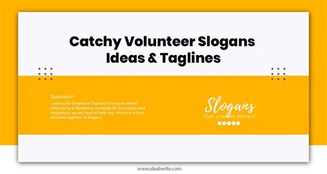 107 Catchy Volunteer Slogans And Taglines To Appeal Audience