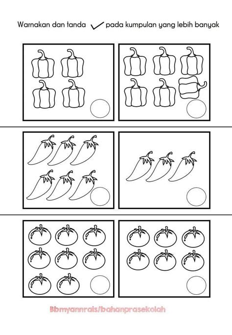 Tema Lembaran Kerja Mewarna Prasekolah Lembaran Kerja Awal Matematik