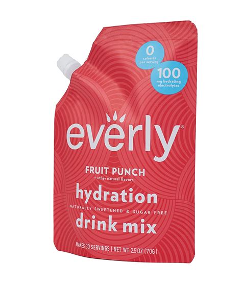 Everly Fruit Punch Hydration Drink Mix Powder Sugar Free