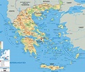 Physical Map of Greece - Ezilon Maps