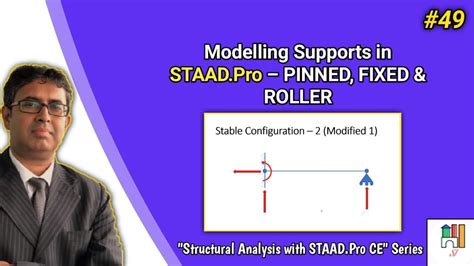 49 Modelling Supports In Staad Pro Pinned Fixed And Roller Youtube