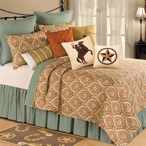Our bedding sets & collections category offers a great selection of quilt sets and more. Western Bedding: King Size Valencia Quilt|Lone Star ...