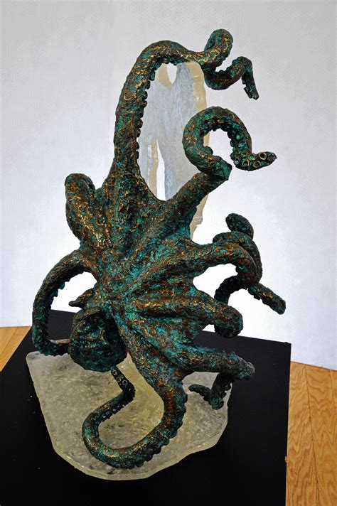 Octopus Bronze Sculpture Etsy