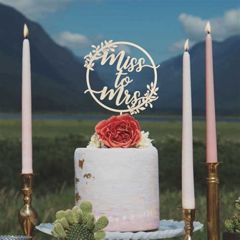 Rustic Miss To Mrs Cake Topper Thistle And Lace Designs Inc