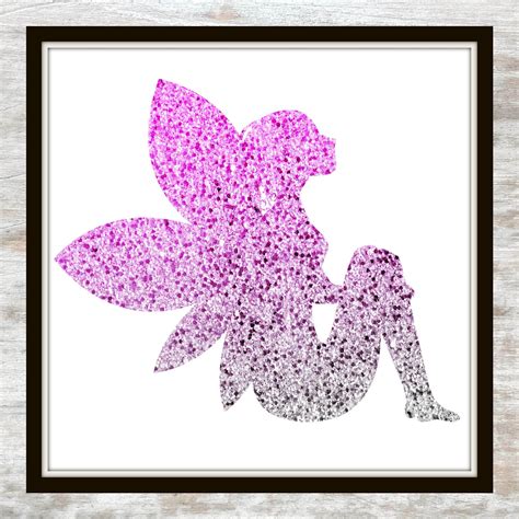 Pink Ombre Glitter Fairy Printable - Pink Ombre Printable - Glitter Printable - Fairy Printable ...