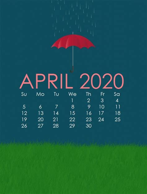 Iphone April 2020 Calendar Minding Your Own Business Calendar