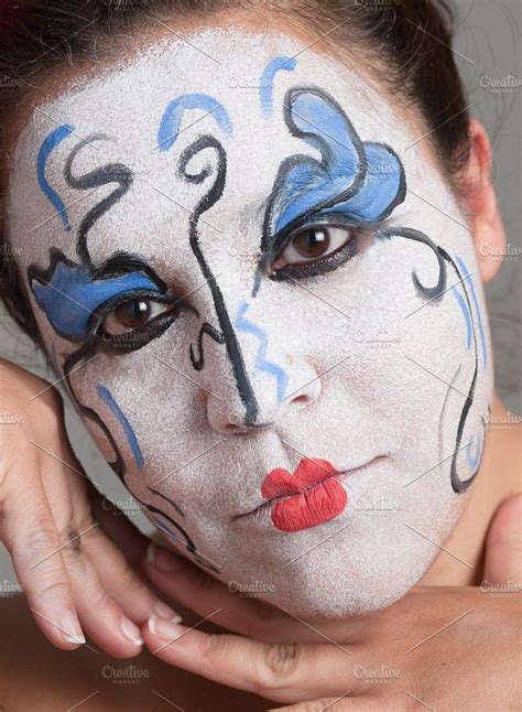 Woman With Circus Makeup Circus Makeup Makeup Women