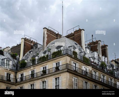 Mansard Roof In Paris France Stock Photo Alamy