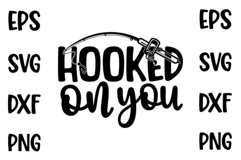 Hooked On You Svg Design Graphic By Apon Design Store · Creative Fabrica