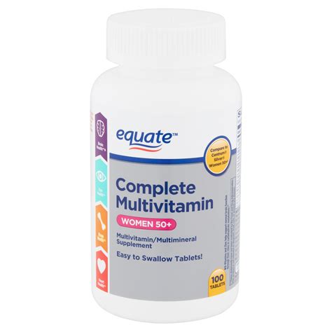 Equate Complete Multivitamin Tablets Women 50 100 Count Walmart Com