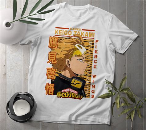 Keigo Takami Hawks T Shirt My Hero Academia Shirt Boku No Etsy In 2022 My Hero Academia