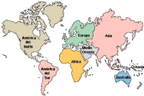 Nombre De Los 6 Continentes Del Mundo Imagui
