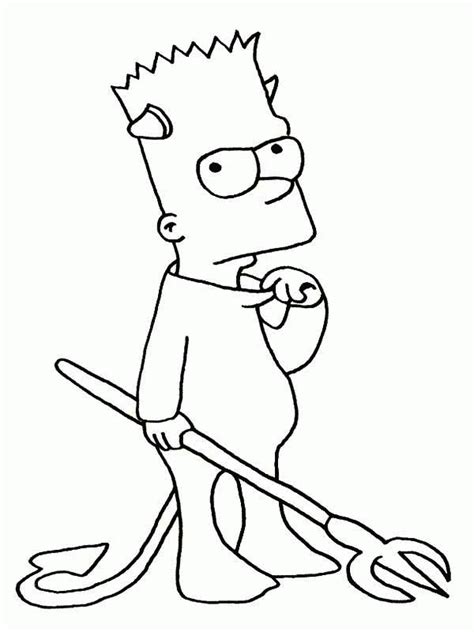 Cool Bart Simpson Coloring Pages