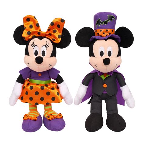Disney Halloween Bean Plush Mickey Mouse And Minnie Mouse 2 Piece Set