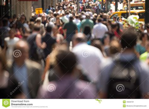 Crowd Of People Walking On Street Sidewalk Stock Image Image Of Face