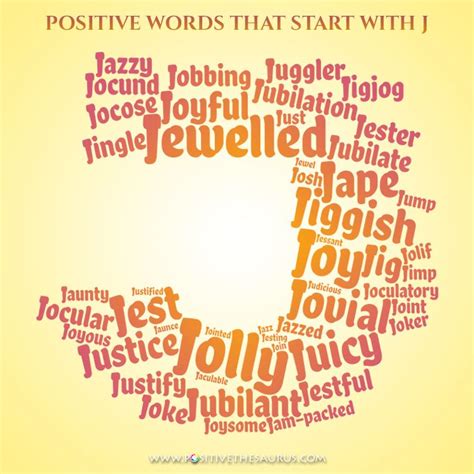 Positive Adjectives That Start With J Positive Adjectives Positive