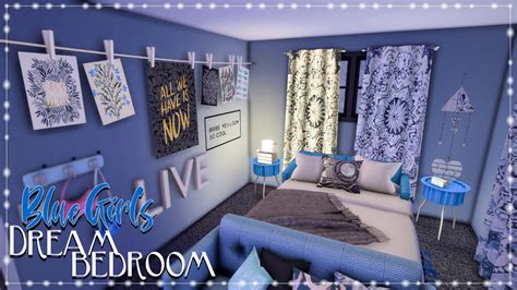 Blue Girls Dream Urban Bedroom Build Furniture And Clutter Cc