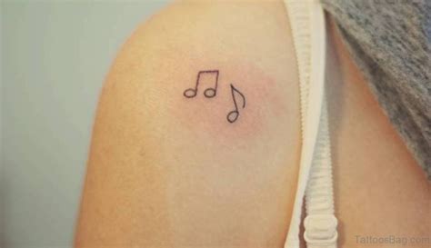 A music tattoo designs is the most ideal approach to express your fondness for music. 35 Musical Note Tattoo Designs On Shoulder