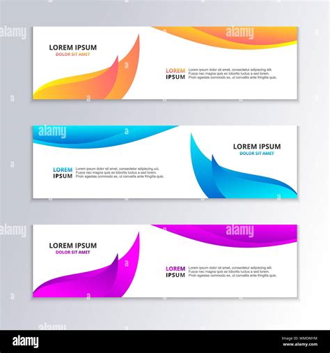 Business Banner Template Gradient Color Modern Layout Web Header