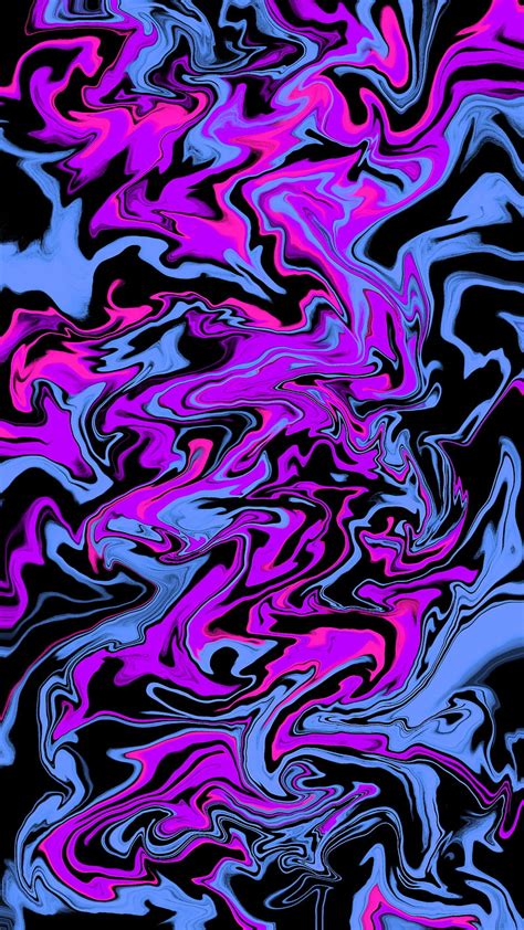2k Free Download Black And Purple Abstract Fluid Liquid Pattern