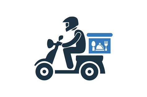 Delivery Food Rider Worker Icon Graphic By 121icons · Creative Fabrica