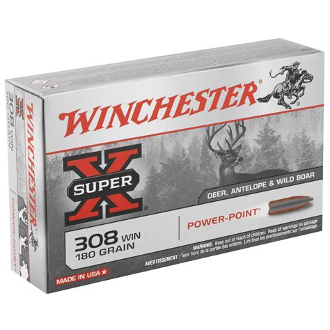 Winchester Super X 308 Winchester 180gr Power Point 20 Round Box